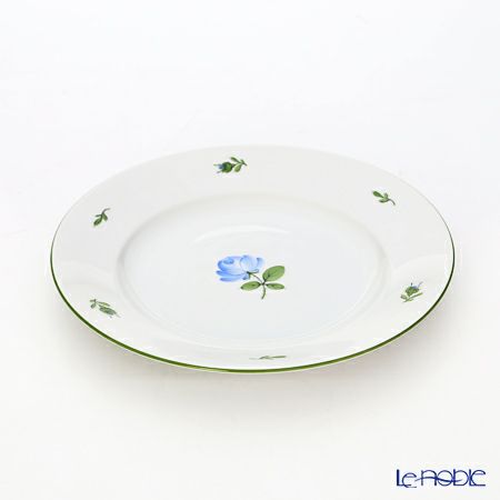 アウガルテン（AUGARTEN） ウィンナーローズ ブルー（5089Q） プレート 20cm （001シューベルトシェイプ）