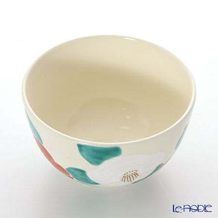 京焼・清水焼 抹茶碗 K0013 彩紅白椿