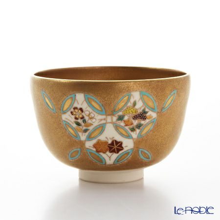 京焼・清水焼 抹茶碗 K0067 金砂子七宝草花
