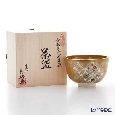 京焼・清水焼 抹茶碗 K0067 金砂子七宝草花