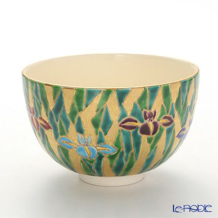 京焼・清水焼 抹茶碗 K0007 金彩あやめ