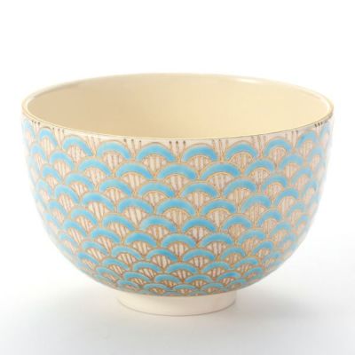 京焼・清水焼 抹茶碗 K0096 金彩青海波 480ml | ブランド洋食器専門店