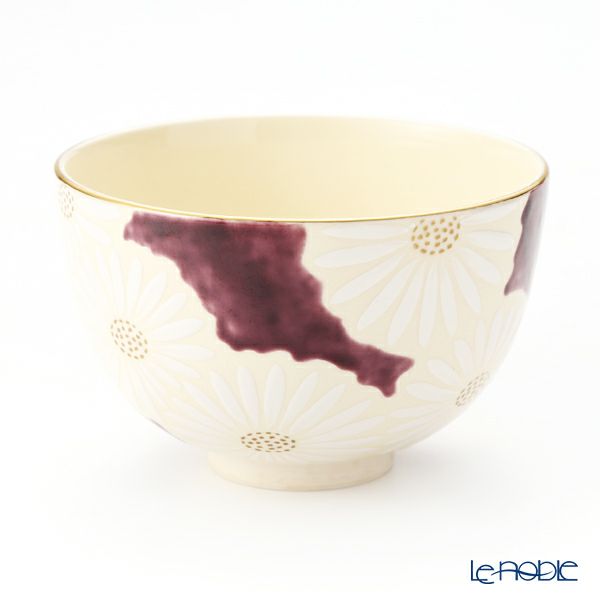 京焼・清水焼 抹茶碗 K0009 白菊紫地