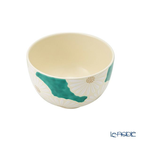 京焼・清水焼 抹茶碗 白菊緑地 K0010