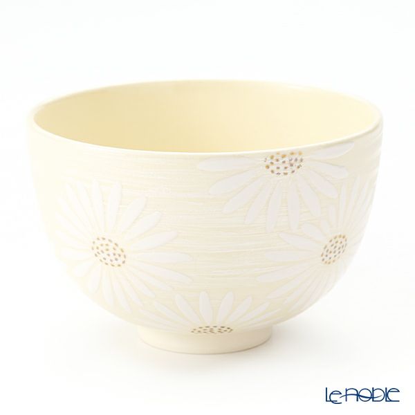 京焼・清水焼 抹茶碗 K0011 白菊刷毛目銀彩