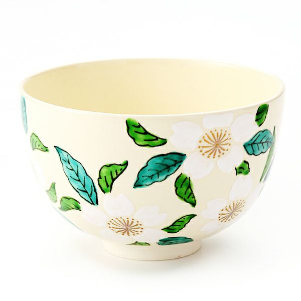 京焼・清水焼 抹茶碗 K0015 彩白桜