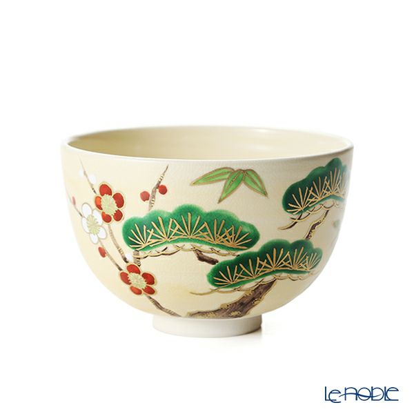 京焼・清水焼 抹茶碗 K00127 金彩松竹梅 480ml