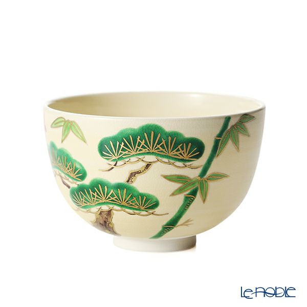 京焼・清水焼 抹茶碗 K00127 金彩松竹梅 480ml