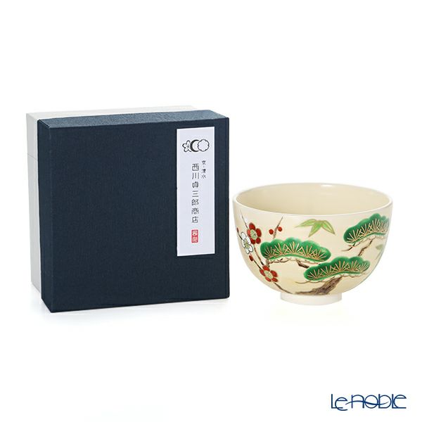 京焼・清水焼 抹茶碗 K00127 金彩松竹梅 480ml