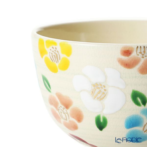 京焼・清水焼 抹茶碗 K00131 五彩花椿