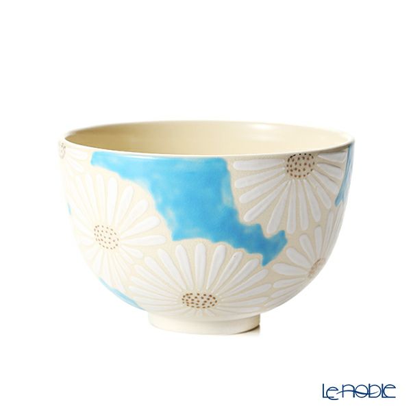 京焼・清水焼 抹茶碗 K0008 白菊青地