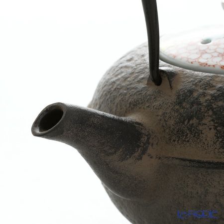 京焼・清水焼 鉄瓶急須・黒 K0108 彩雲錦詰 500ml