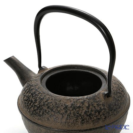 京焼・清水焼 鉄瓶急須・黒 K0112 彩青絵 500ml