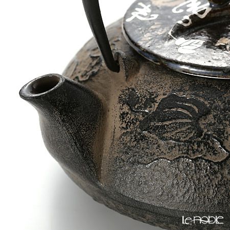 京焼・清水焼 鉄瓶急須 M0132 瓢箪唐草 510ml 鉄蓋付