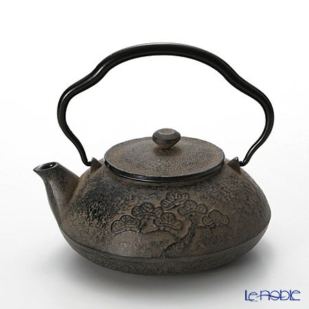 京焼・清水焼 鉄瓶急須 M0135 金銀彩鶴 510ml 鉄蓋付