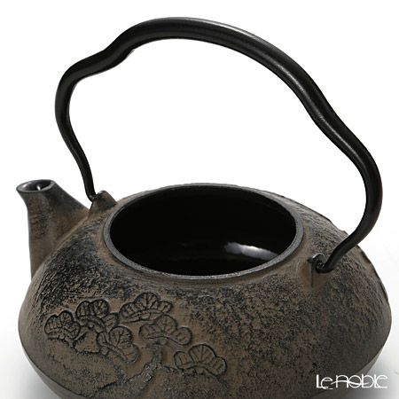 京焼・清水焼 鉄瓶急須 M0135 金銀彩鶴 510ml 鉄蓋付