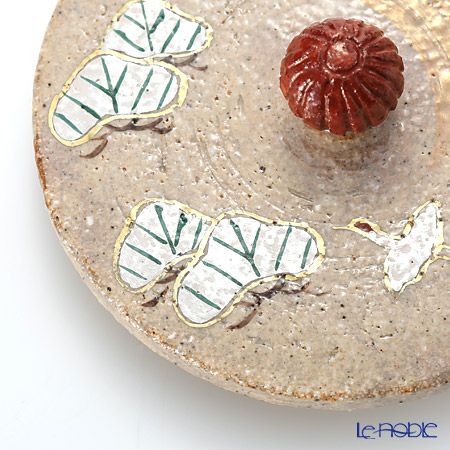 京焼・清水焼 鉄瓶急須 M0135 金銀彩鶴 510ml 鉄蓋付