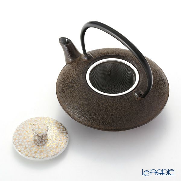 京焼・清水焼 鉄瓶急須・茶 T0168 金彩桜詰 小 410ml