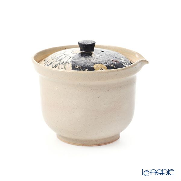 京焼・清水焼 ティーポット（宝瓶） M0299 金銀彩鶴花 250ml