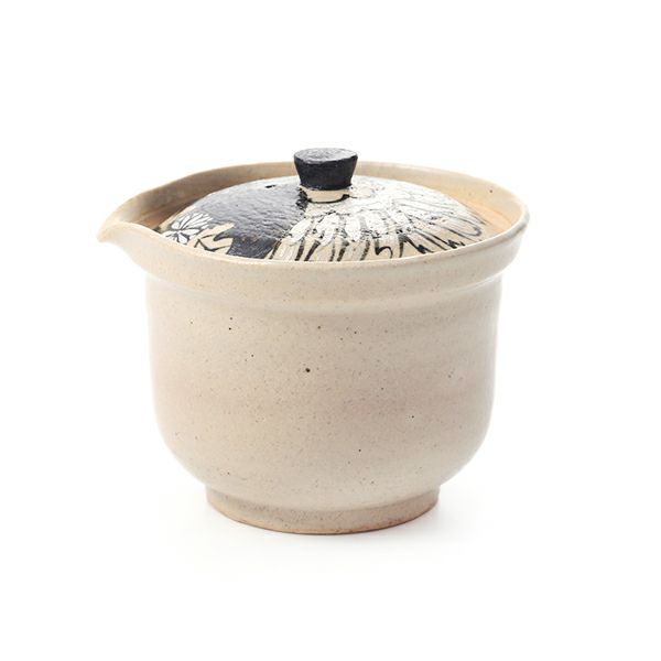 京焼・清水焼 ティーポット（宝瓶） M0299 金銀彩鶴花 250ml