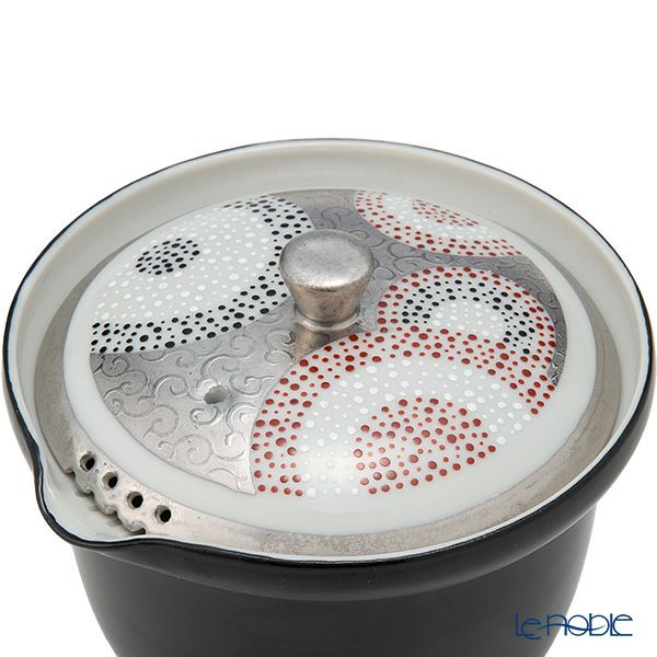 京焼・清水焼 ティーポット（宝瓶） 彩点詰銀彩唐草 230ml K02108