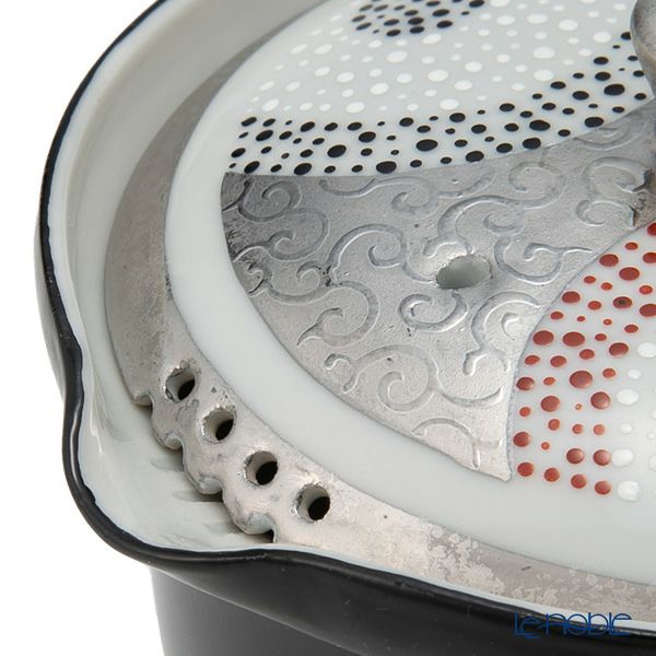 京焼・清水焼 ティーポット（宝瓶） 彩点詰銀彩唐草 230ml K02108