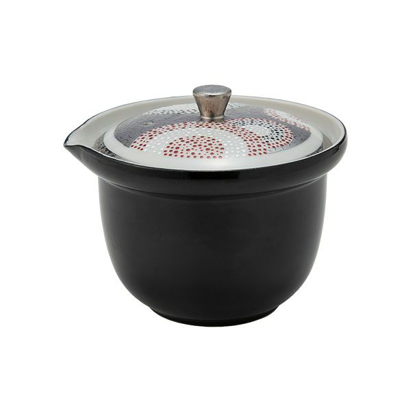 京焼・清水焼 ティーポット（宝瓶） 彩点詰銀彩唐草 230ml K02108