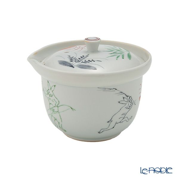 京焼・清水焼 ティーポット （宝瓶） 彩高山寺 鳥獣戯画 230ml S02112