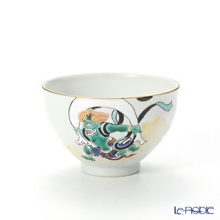 京焼・清水焼 汲出し碗 S0328 金彩風神