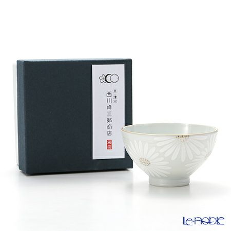 京焼・清水焼 汲出し碗 大 K0339 白菊刷毛目銀彩