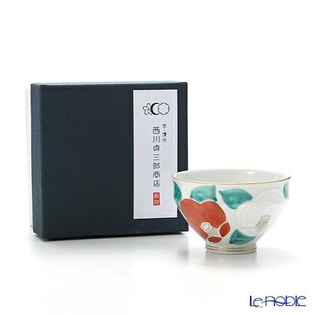 京焼・清水焼 汲出し碗 K0341 彩紅白椿