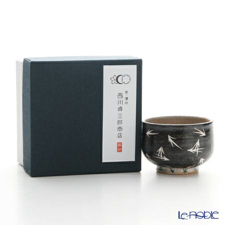 京焼・清水焼 汲出し碗 M0370 銀彩松葉