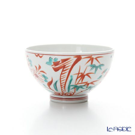 京焼・清水焼 汲出し碗 大 K0373 彩赤絵