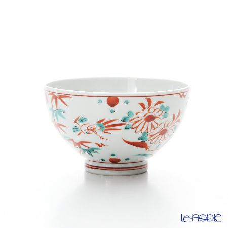 京焼・清水焼 汲出し碗 大 K0373 彩赤絵