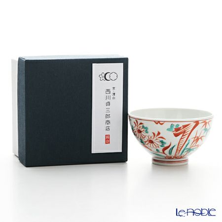 京焼・清水焼 汲出し碗 大 K0373 彩赤絵