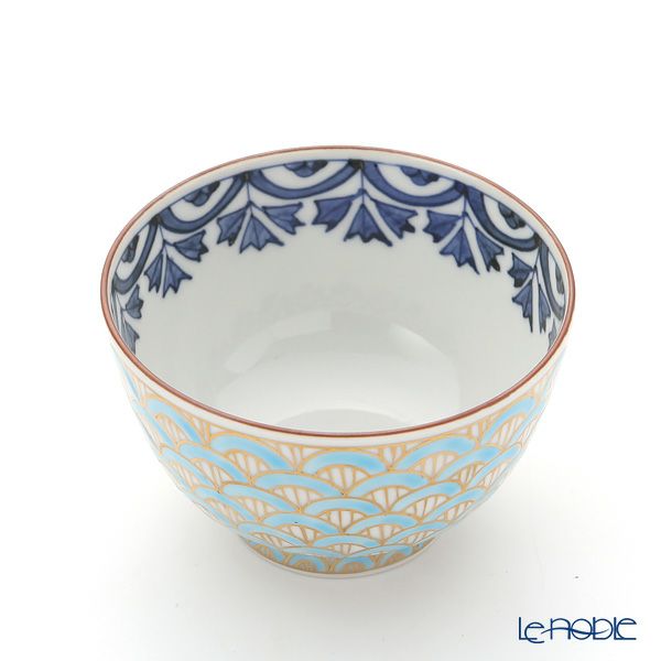 京焼・清水焼 汲出し碗 K0331 金彩青海波 180ml
