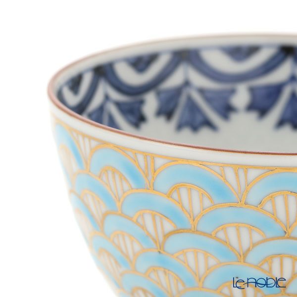 京焼・清水焼 汲出し碗 K0331 金彩青海波 180ml