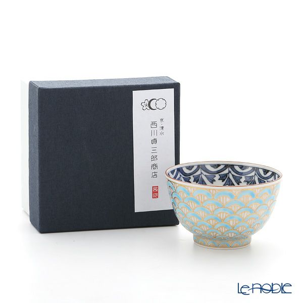 京焼・清水焼 汲出し碗 K0331 金彩青海波 180ml