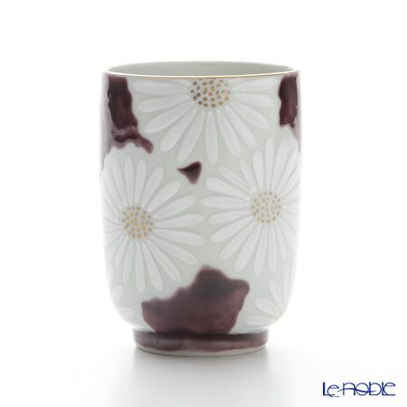 京焼・清水焼 湯呑 K0417 白菊紫地