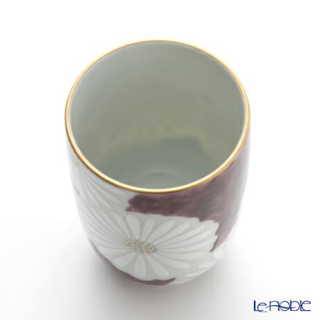 京焼・清水焼 湯呑 K0417 白菊紫地