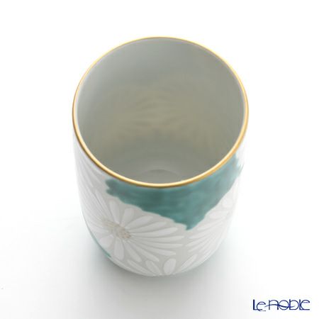 京焼・清水焼 湯呑 K0418 白菊緑地