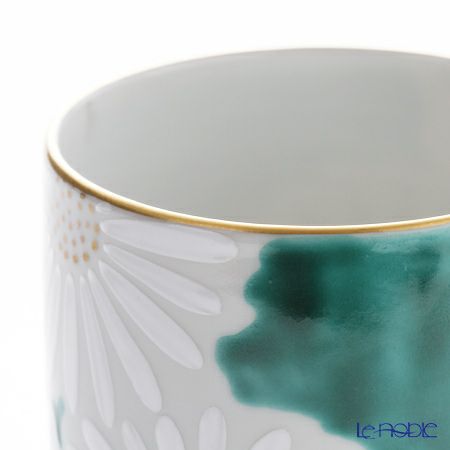 京焼・清水焼 湯呑 K0418 白菊緑地