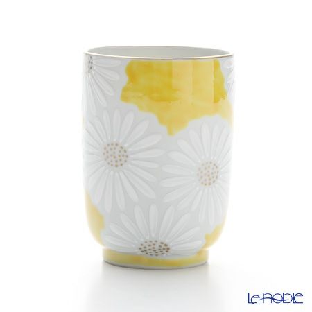 京焼・清水焼 湯呑 K0419 白菊黄地