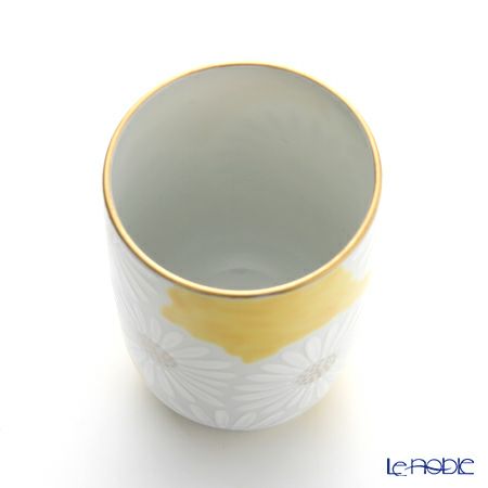 京焼・清水焼 湯呑 K0419 白菊黄地