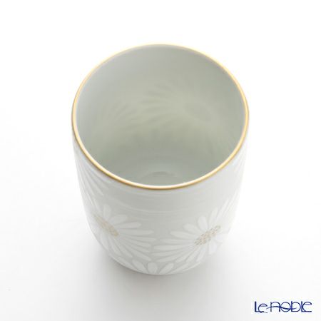 京焼・清水焼 湯呑 K0420 白菊刷毛目銀彩