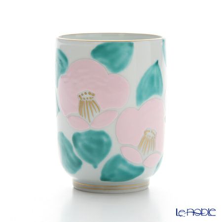 京焼・清水焼 湯呑 K0423 彩薄紅椿