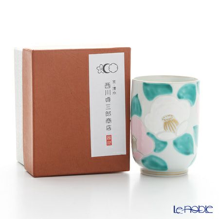 京焼・清水焼 湯呑 K0423 彩薄紅椿