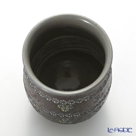 京焼・清水焼 組湯呑 ペア M0480 南蛮帯三島