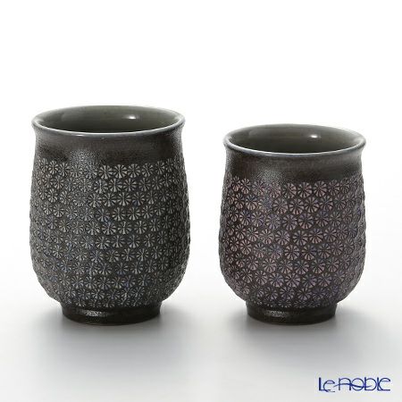 京焼・清水焼 組湯呑 ペア M0481 南蛮三島詰