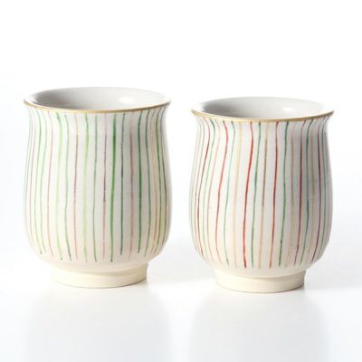 京焼・清水焼 組湯呑 S0485 御本彩十草 ペア | ブランド洋食器専門店ル